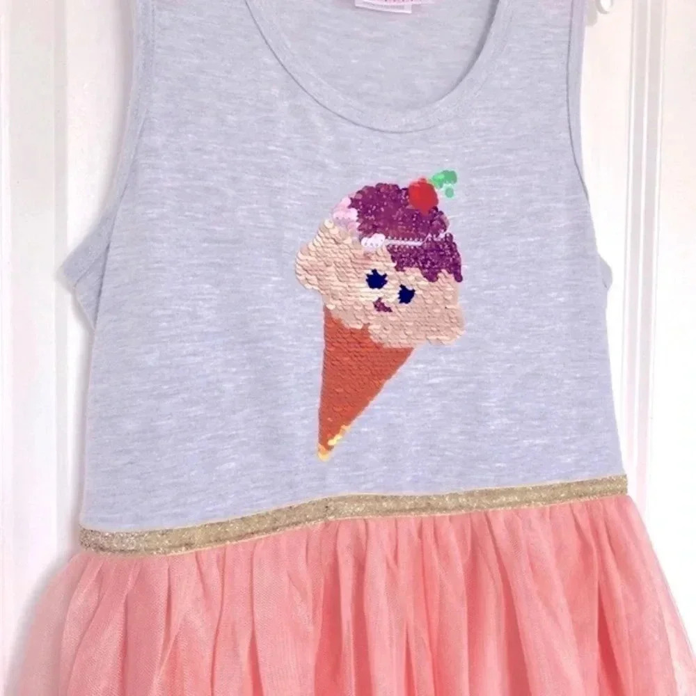 Girls' Flip Sequin Ice Cream Cone Dress Size 12 - Picture 9 of 10